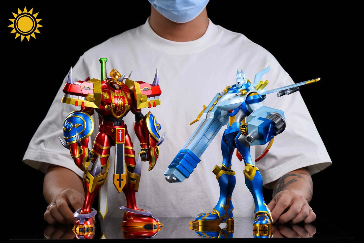 Digimon Sun Toys Studio EmperorGreymon & MagnaGarurumon Resin Statue