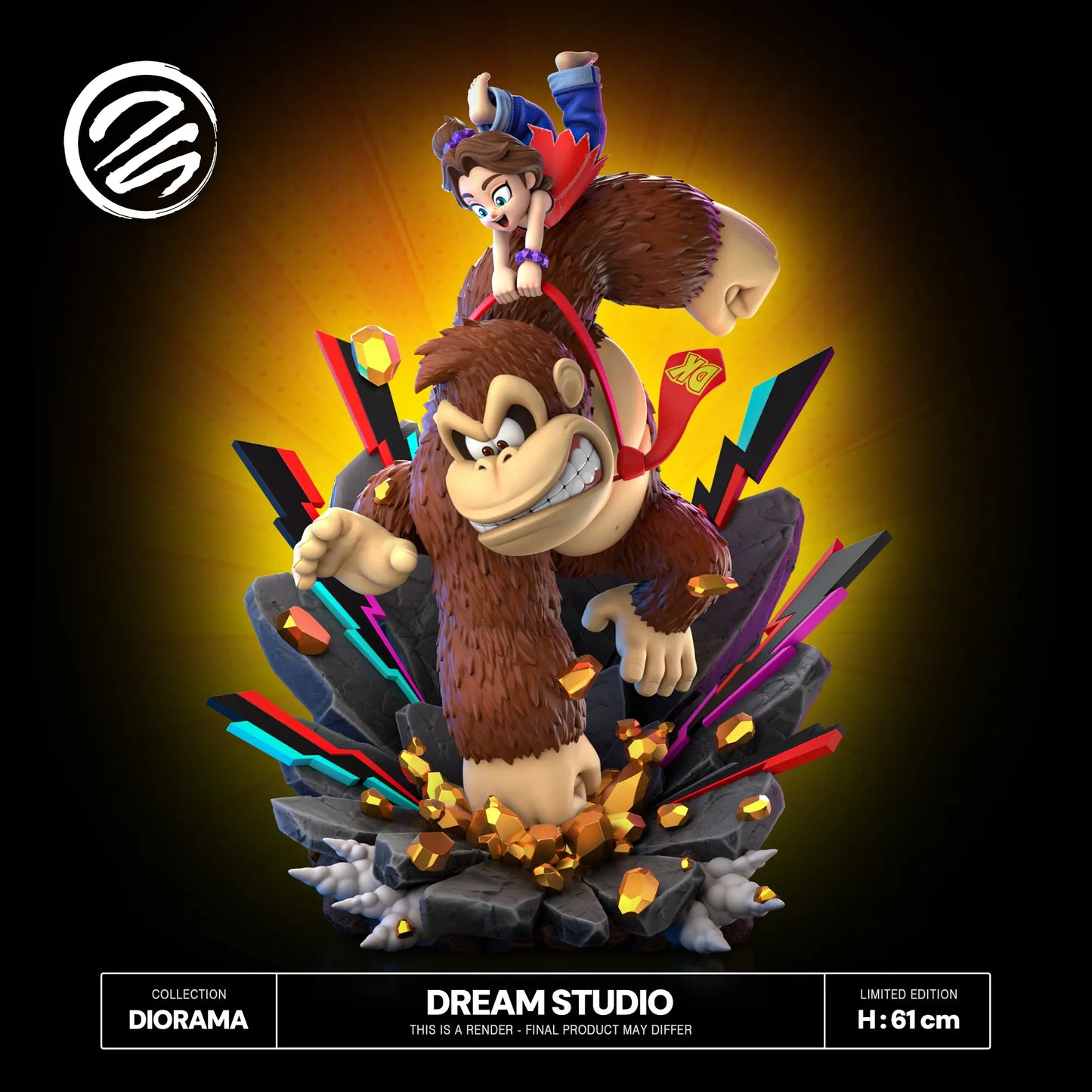 Donkey Kong Dream Studio Donkey Kong & Pauline Bananza Resin Statue