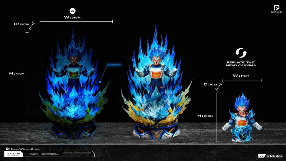 Dragon Ball Deyin Studio Vegeta Super Saiyan Blue Resin Statue