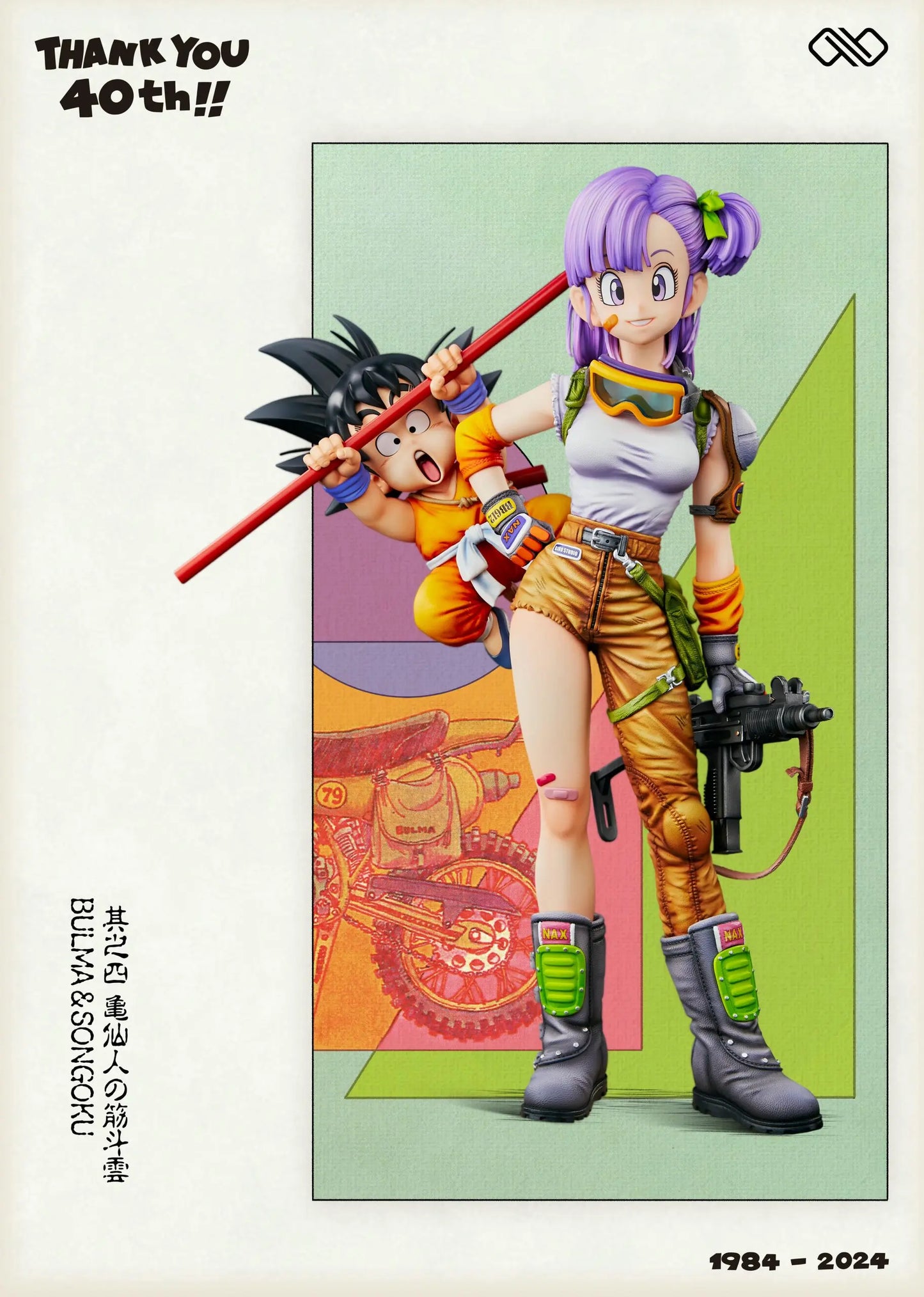 Dragon Ball Infinite Studio Bulma & Son Goku Resin Statue