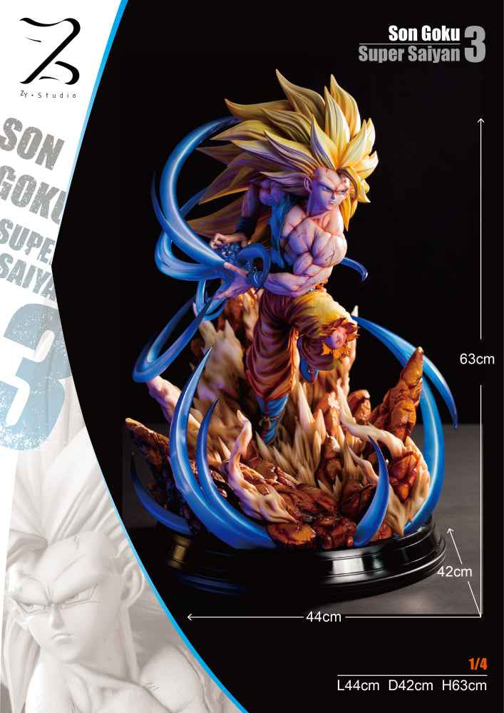 Dragon Ball Poker Monster & ZY Studio Super Sajan 3 Son Goku 1/4 Resin Statue