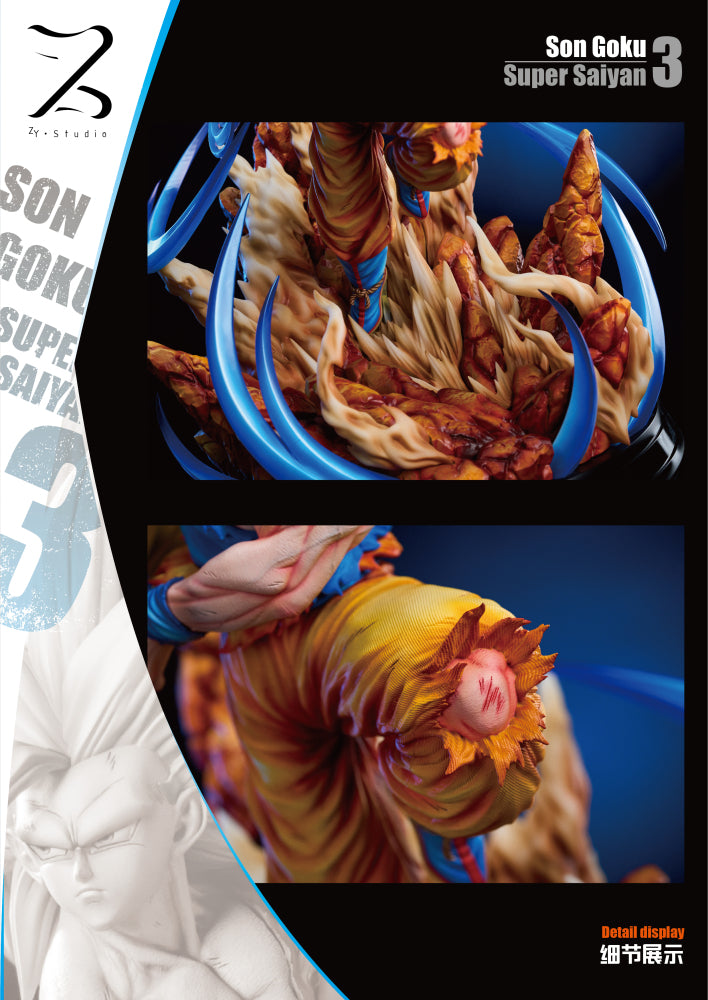 Dragon Ball Poker Monster & ZY Studio Super Sajan 3 Son Goku 1/4 Resin Statue