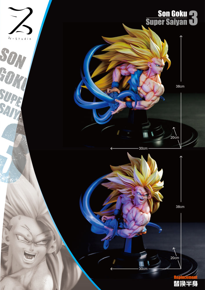 Dragon Ball Poker Monster & ZY Studio Super Sajan 3 Son Goku 1/4 Resin Statue