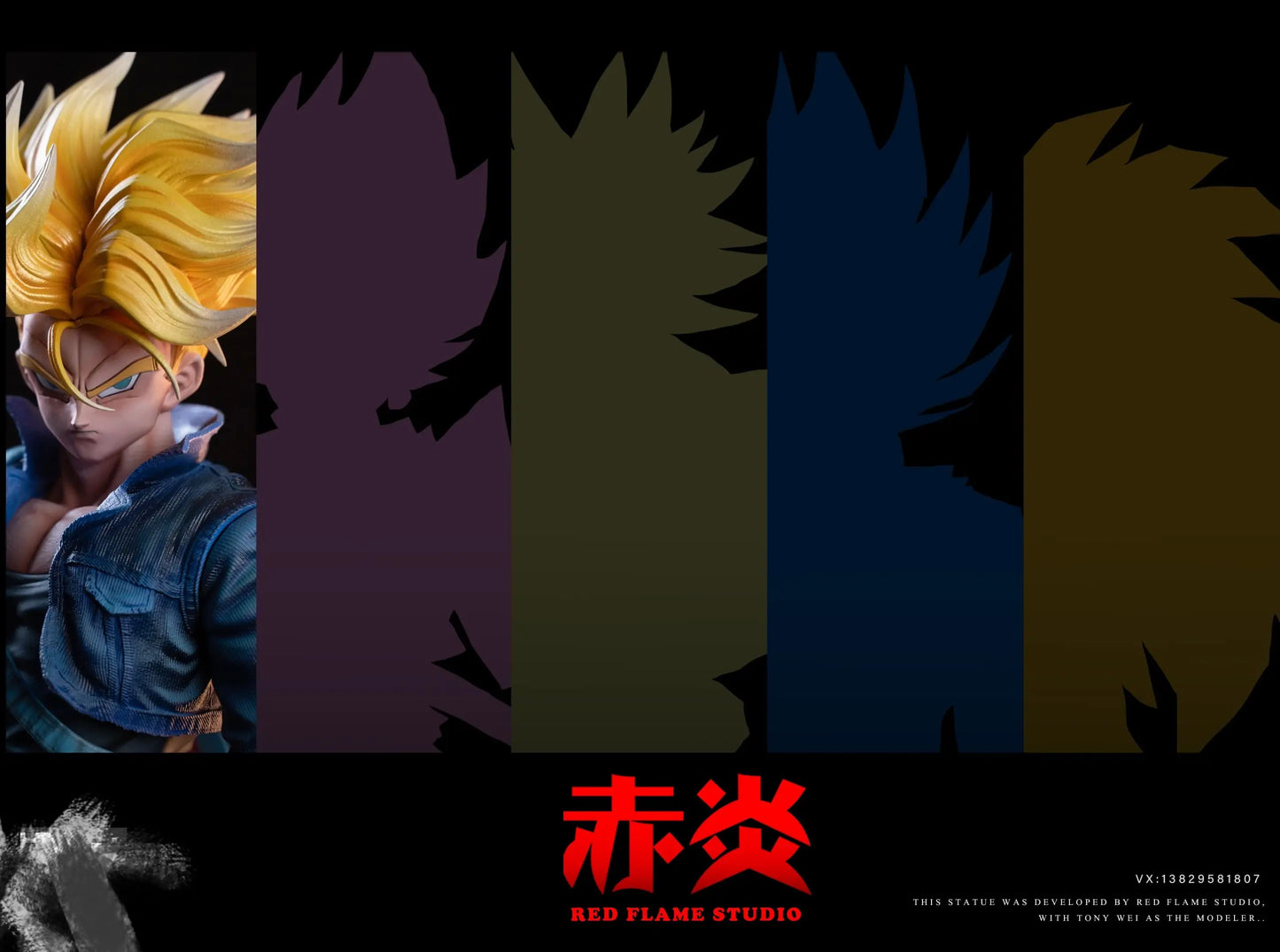 Dragon Ball Red Flame Studio Trunks Resin Statue