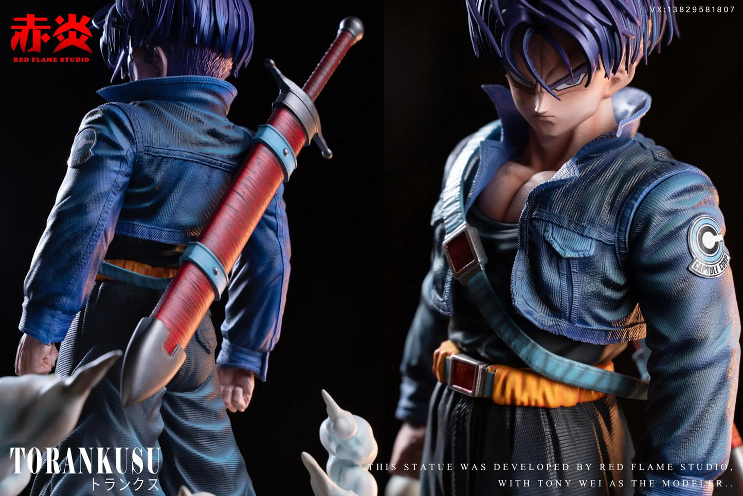 Dragon Ball Red Flame Studio Trunks Resin Statue