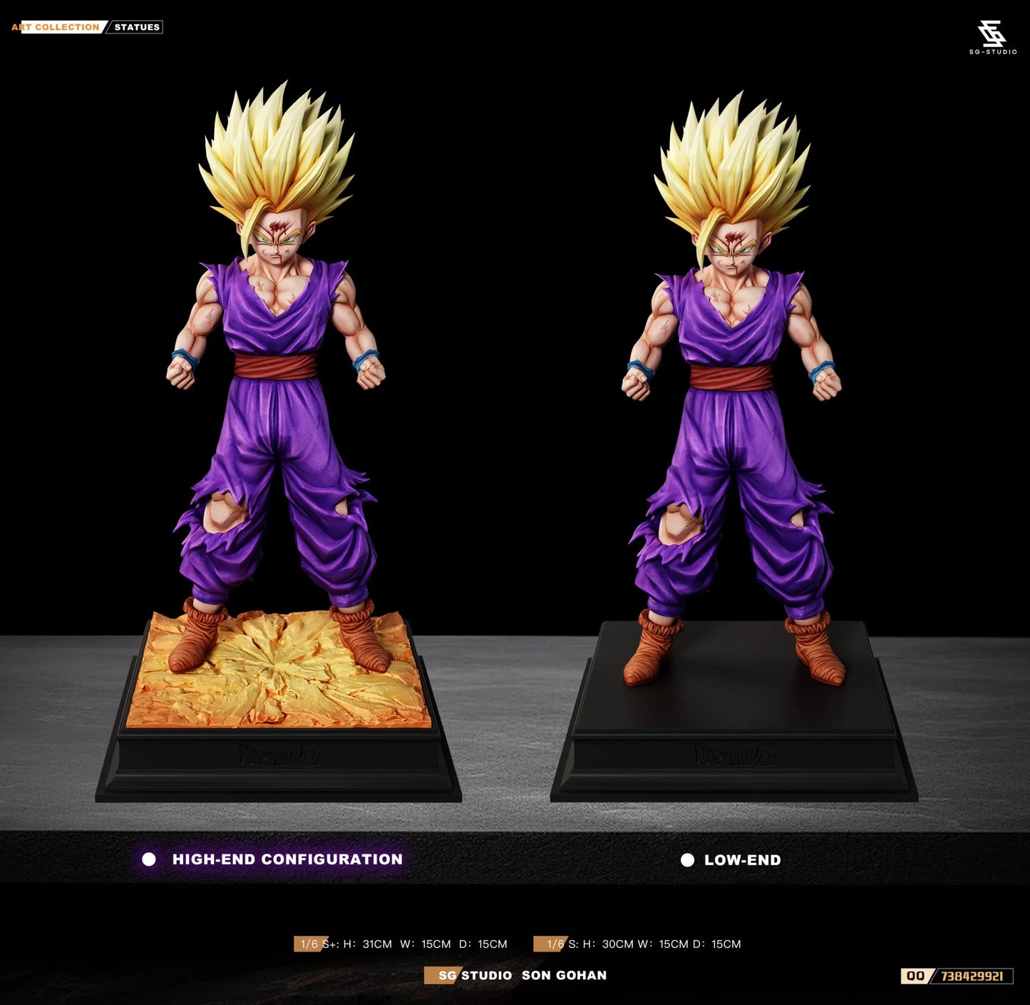 Dragon Ball SG Studio Son Gohan SSJ2 Resin Statue