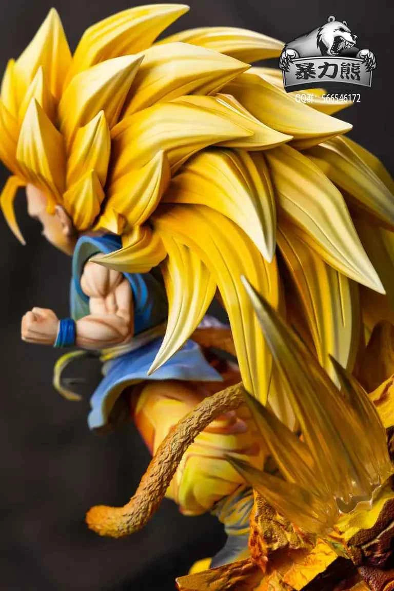 Dragon Ball Violent Bear Studio SSJ3 Son Goku Resin Statue