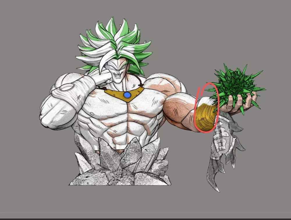 Dragon Ball Yi Shou Studio Broly Resin Statue