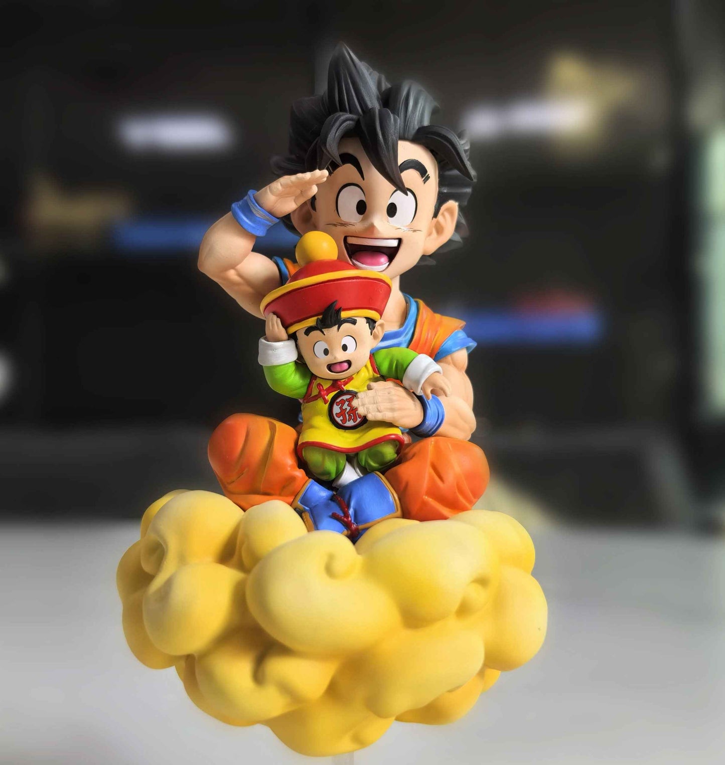 Dragon Ball ~ League Studio ~ Riding the Flying Nimbus Son Goku & Son Gohan WCF ~ Resin Statue - Santoryu Resins Collectors