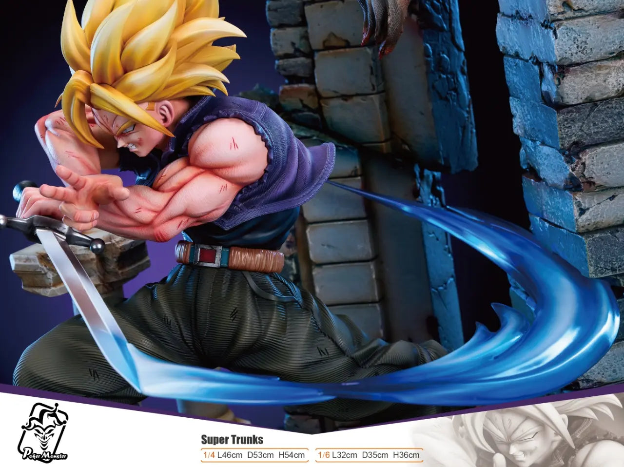 Dragon Ball Poker Monster Studio Super Trunks Resin Statue