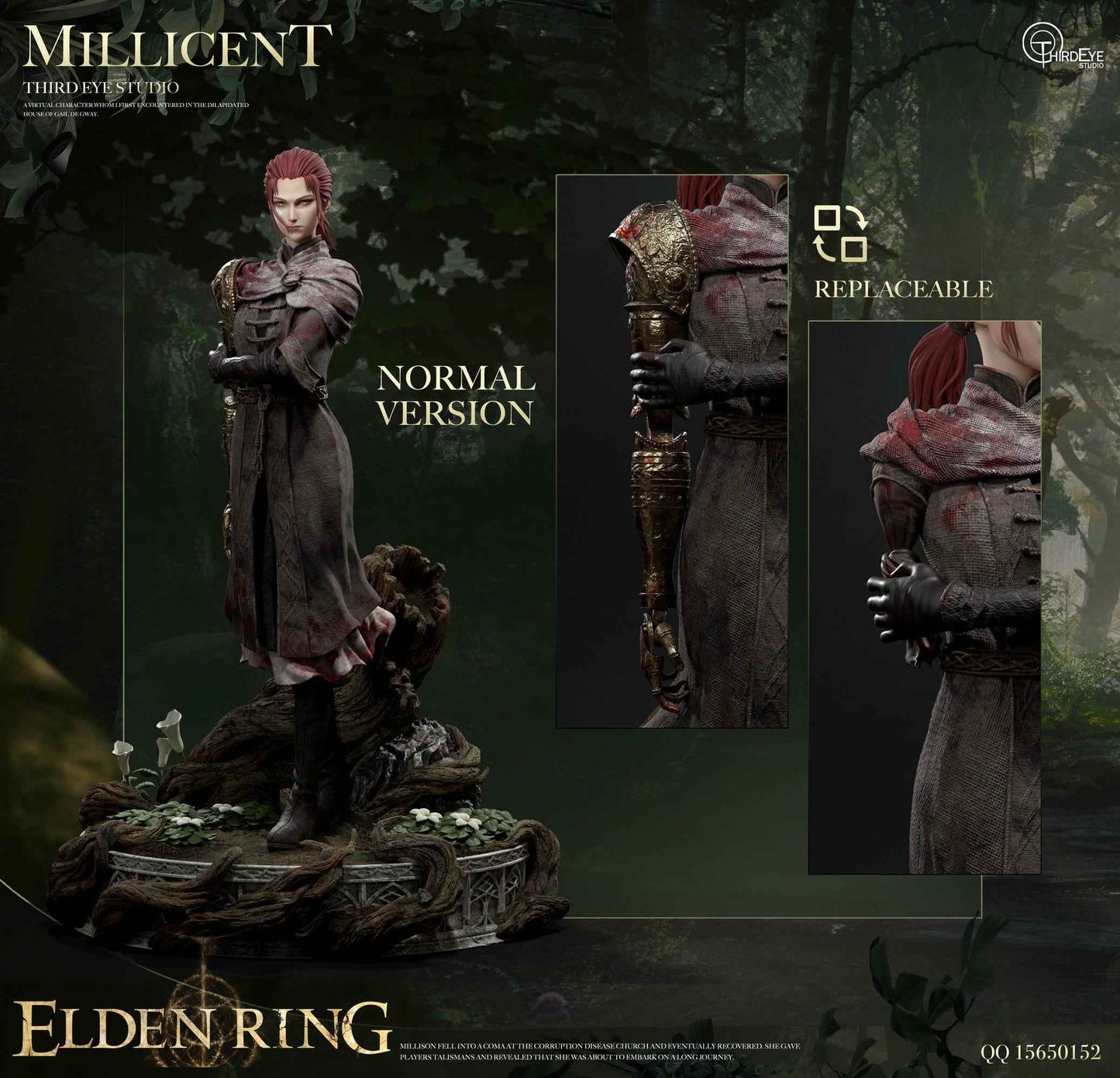 Elden Ring Third Eye Studio Millicent Resin Statue