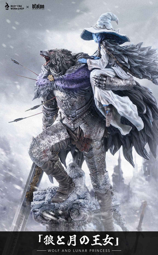 Elden Ring Bonfire Studio Ranni & Blaidd the Half Wolf Wolf and Lunar Princess Resin Statue - Santoryu Resins Collectors