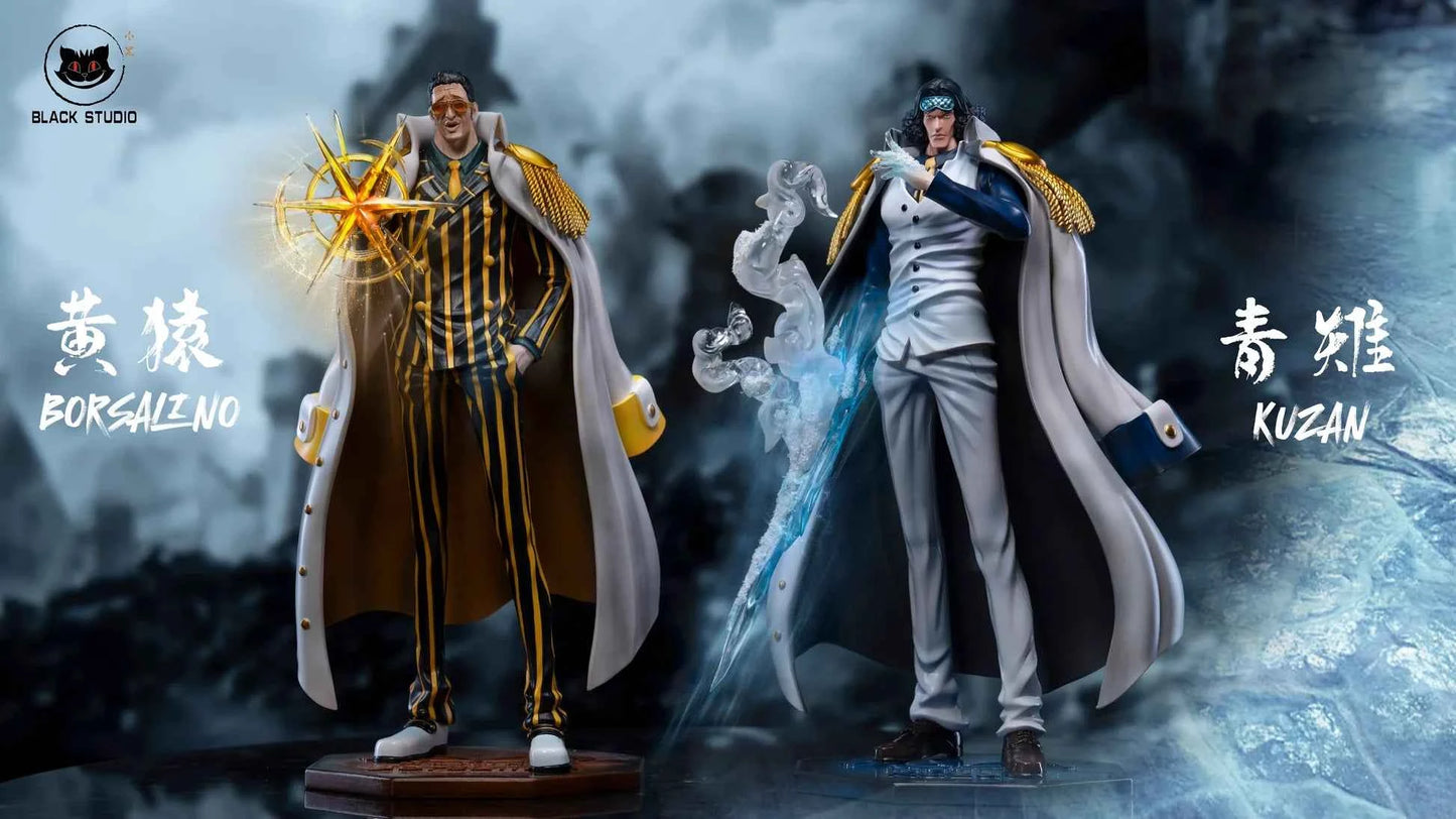 One Piece ~ Black Studio ~ Aokiji (Kuzan) & Kizaru (Borsalino) ~ Resin Statue - Santoryu Resins Collectors