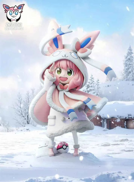 Spy x Family ~ ZH Studio ~  Anya Forger Cosplay Winter Sylveon ~ Resin Statue - Santoryu Resins Collectors