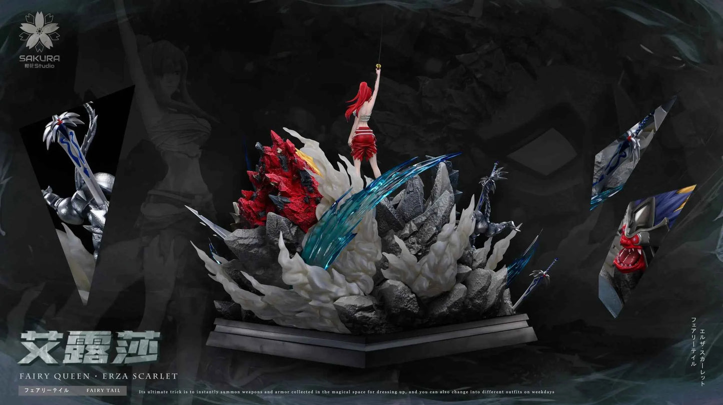 Fairy Tail Sakura Studio Erza Scarlet Resin Statues