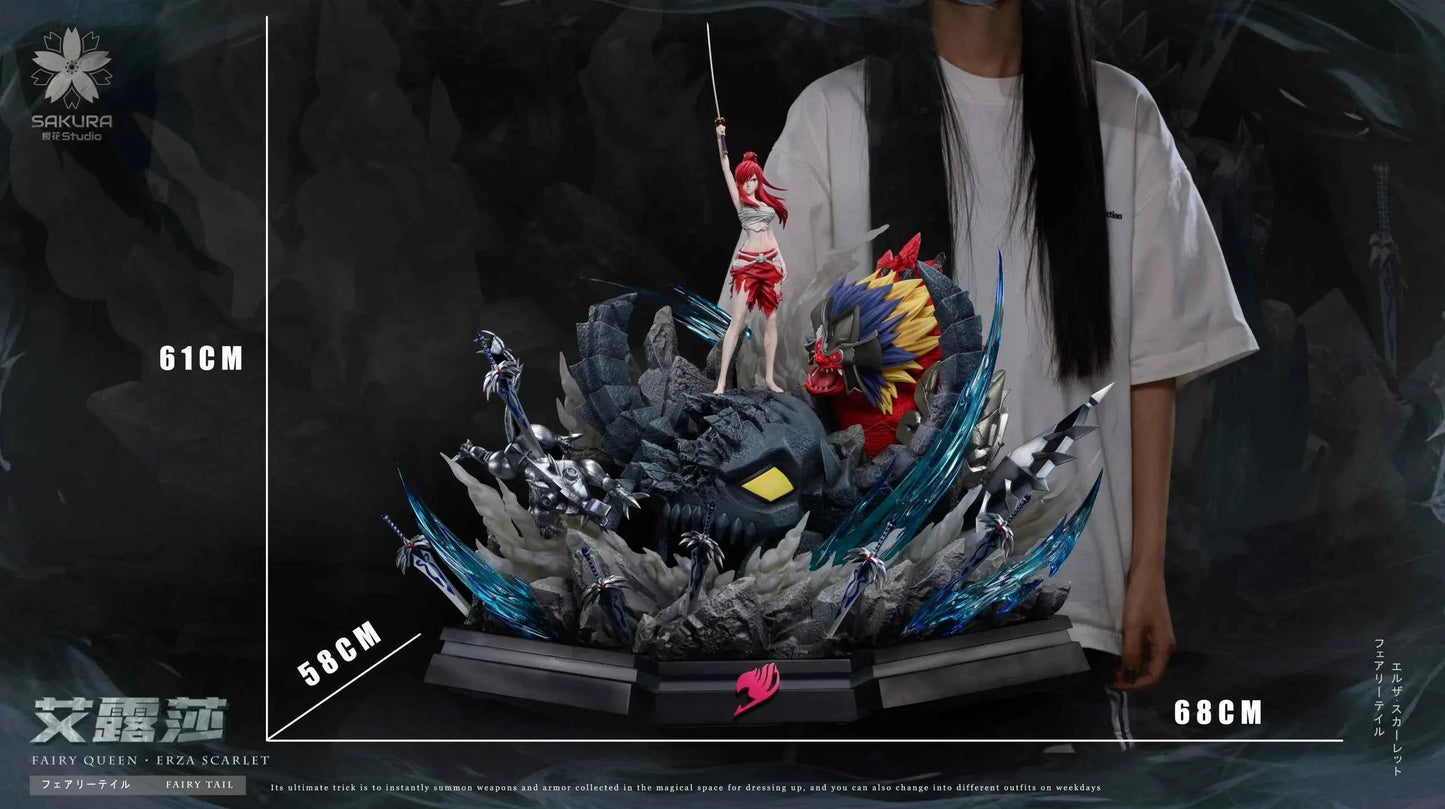 Fairy Tail Sakura Studio Erza Scarlet Resin Statues