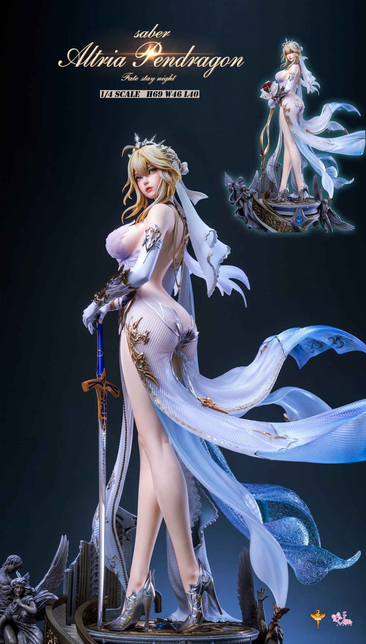 Fate/stay night ~ DT Studio ~ Saber Artoria Pendragon Wedding Dress ~ Resin Statue - Santoryu Resins Collectors