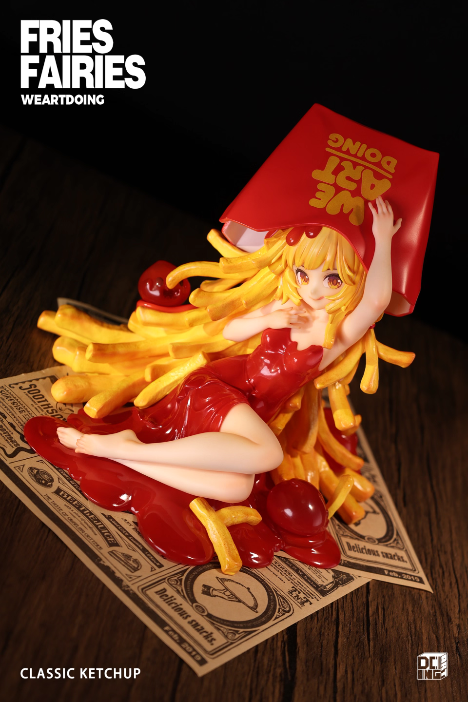 Fries Fairies WeArtDoing Original Tomato & Wasabi Seaweed Designer Licensed Resin Statue Statue