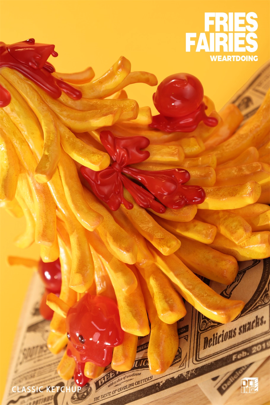Fries Fairies WeArtDoing Original Tomato & Wasabi Seaweed Designer Licensed Resin Statue Statue