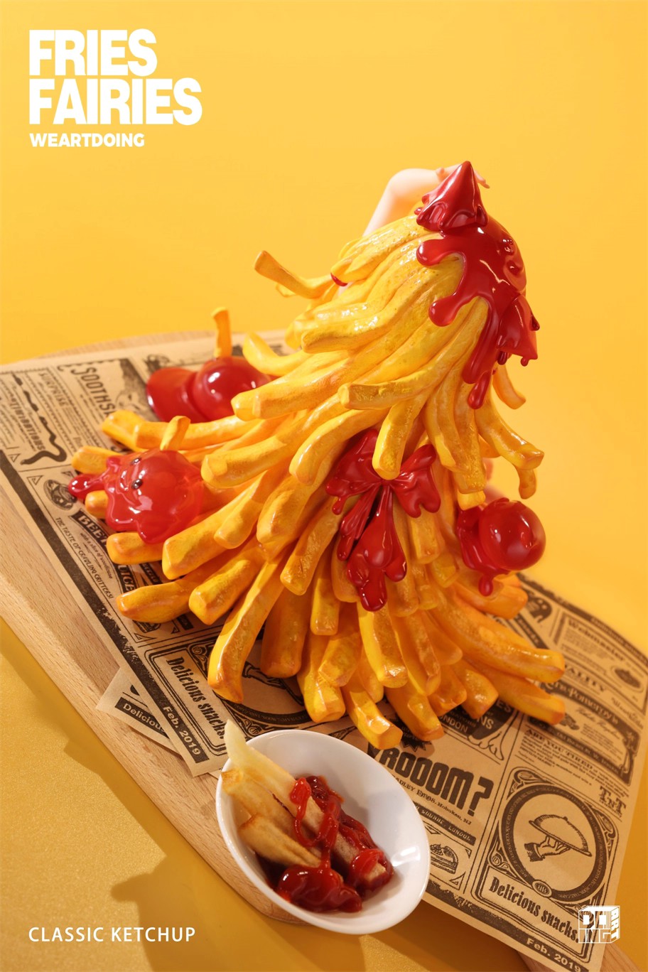 Fries Fairies WeArtDoing Original Tomato & Wasabi Seaweed Designer Licensed Resin Statue Statue