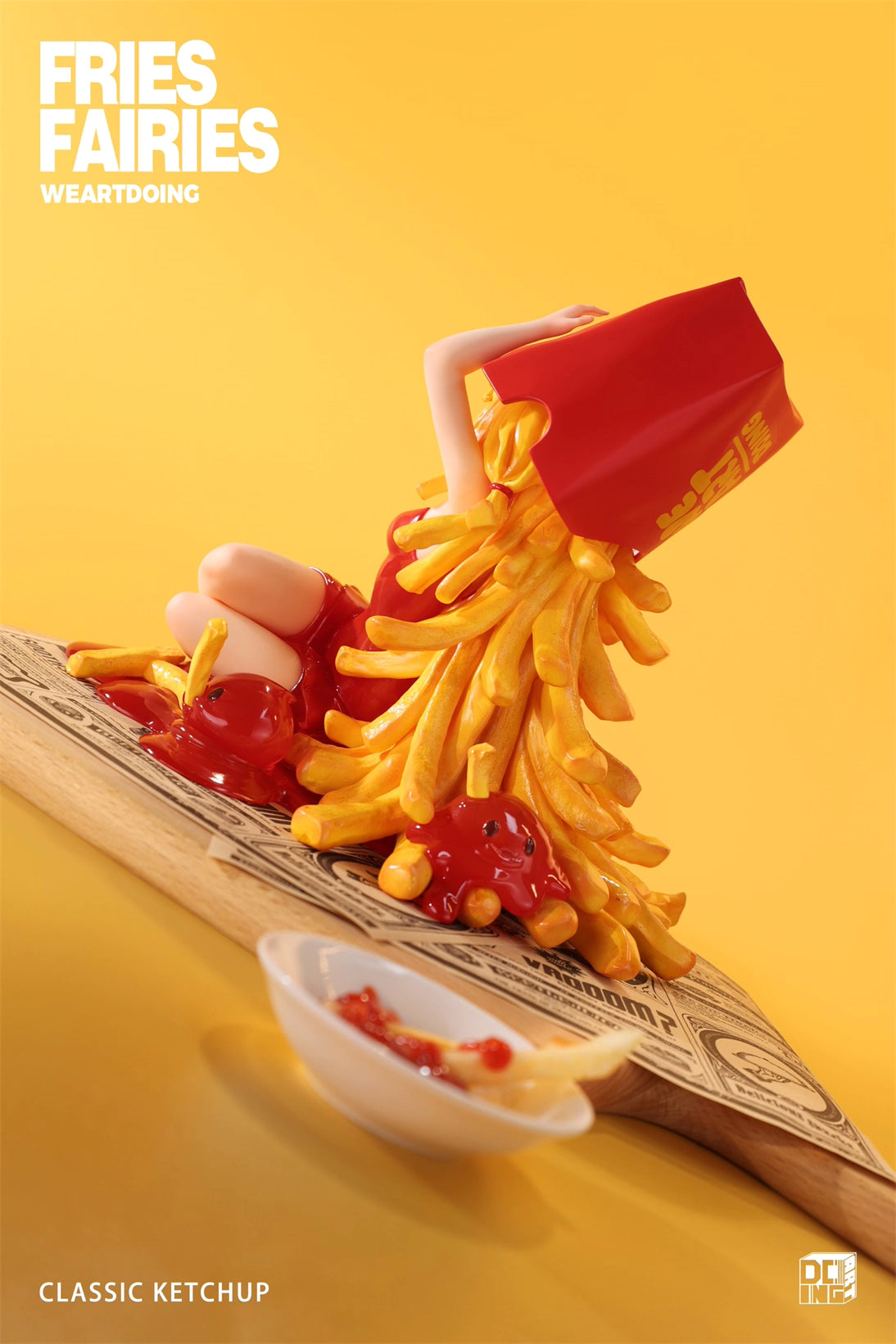 Fries Fairies WeArtDoing Original Tomato & Wasabi Seaweed Designer Licensed Resin Statue Statue