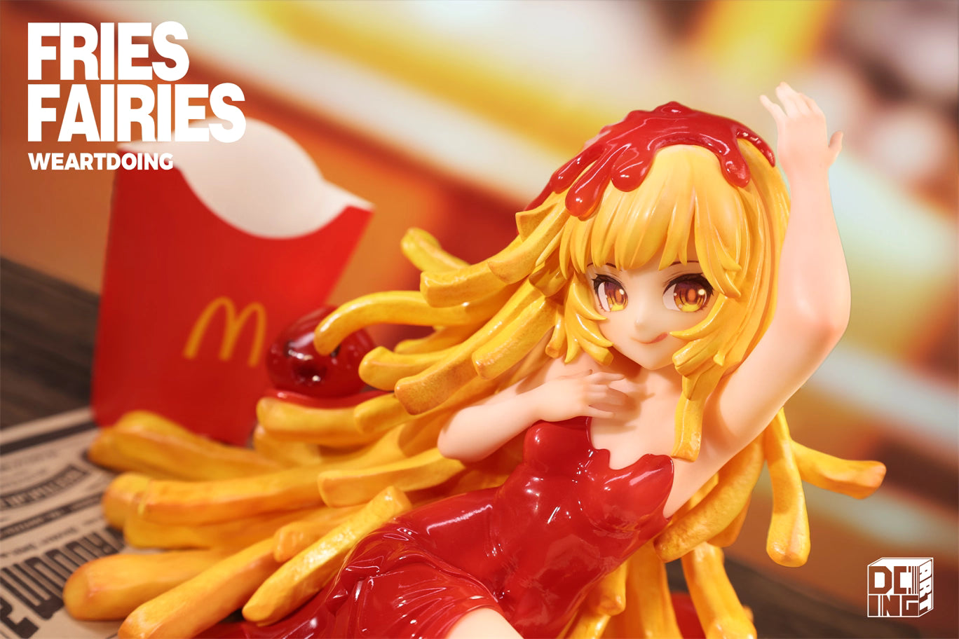 Fries Fairies WeArtDoing Original Tomato & Wasabi Seaweed Designer Licensed Resin Statue Statue