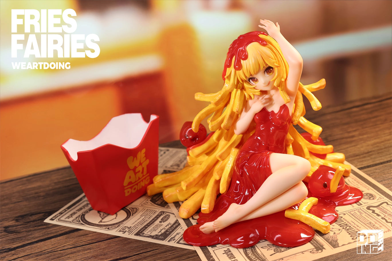 Fries Fairies WeArtDoing Original Tomato & Wasabi Seaweed Designer Licensed Resin Statue Statue