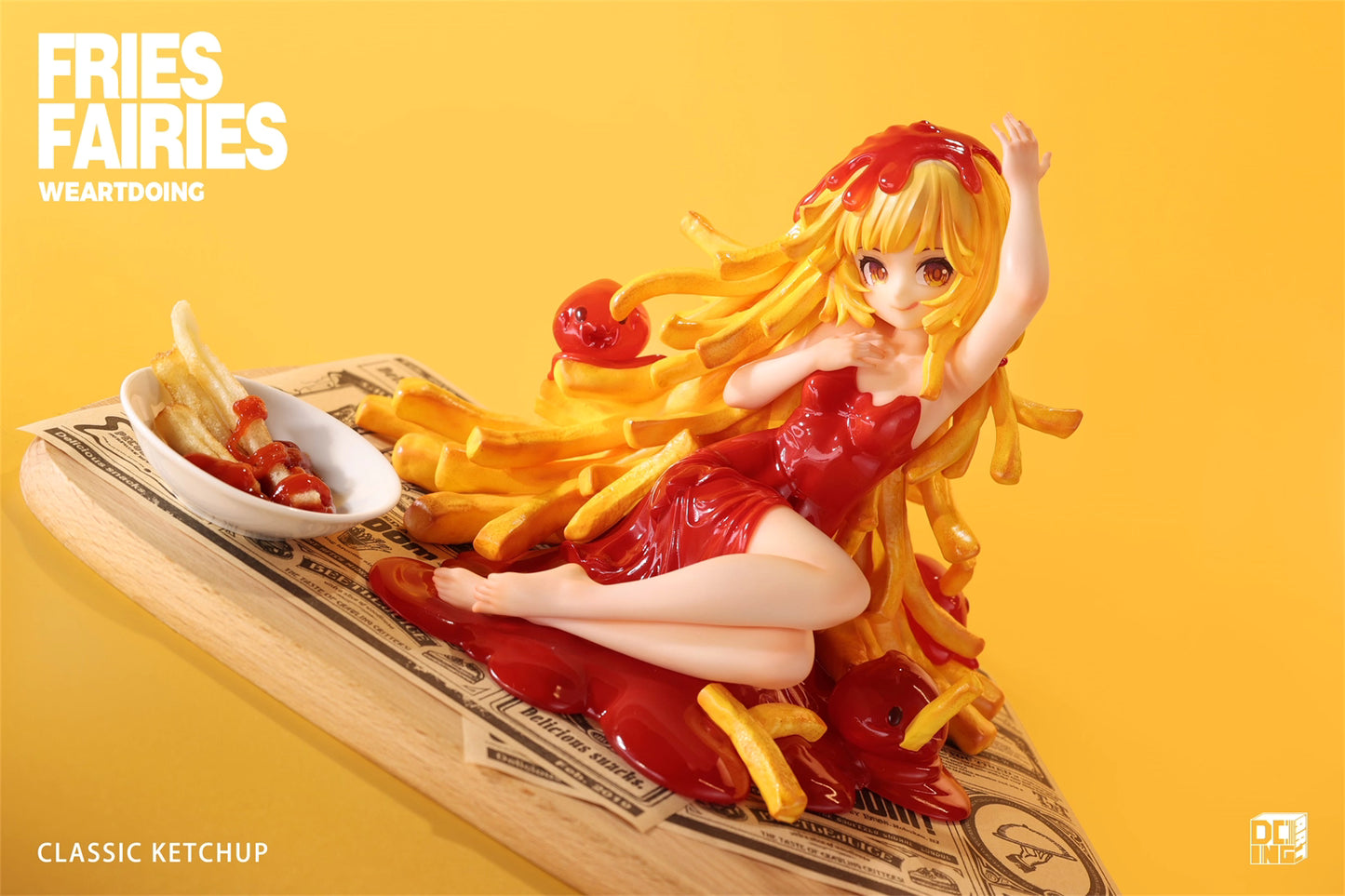 Fries Fairies WeArtDoing Original Tomato & Wasabi Seaweed Designer Licensed Resin Statue Statue