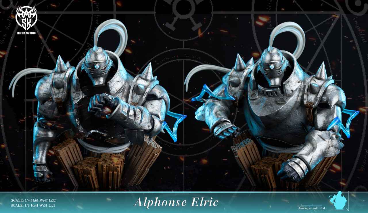 Fullmetal Alchemist Mask Studio Alphonse Elric Resin Statue