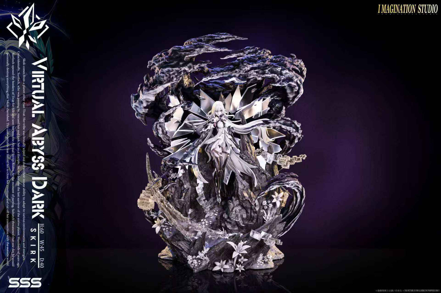 Genshin Impact Imagination Studio Virtual Abyss Dark Skirk 1/6 Resin Statue