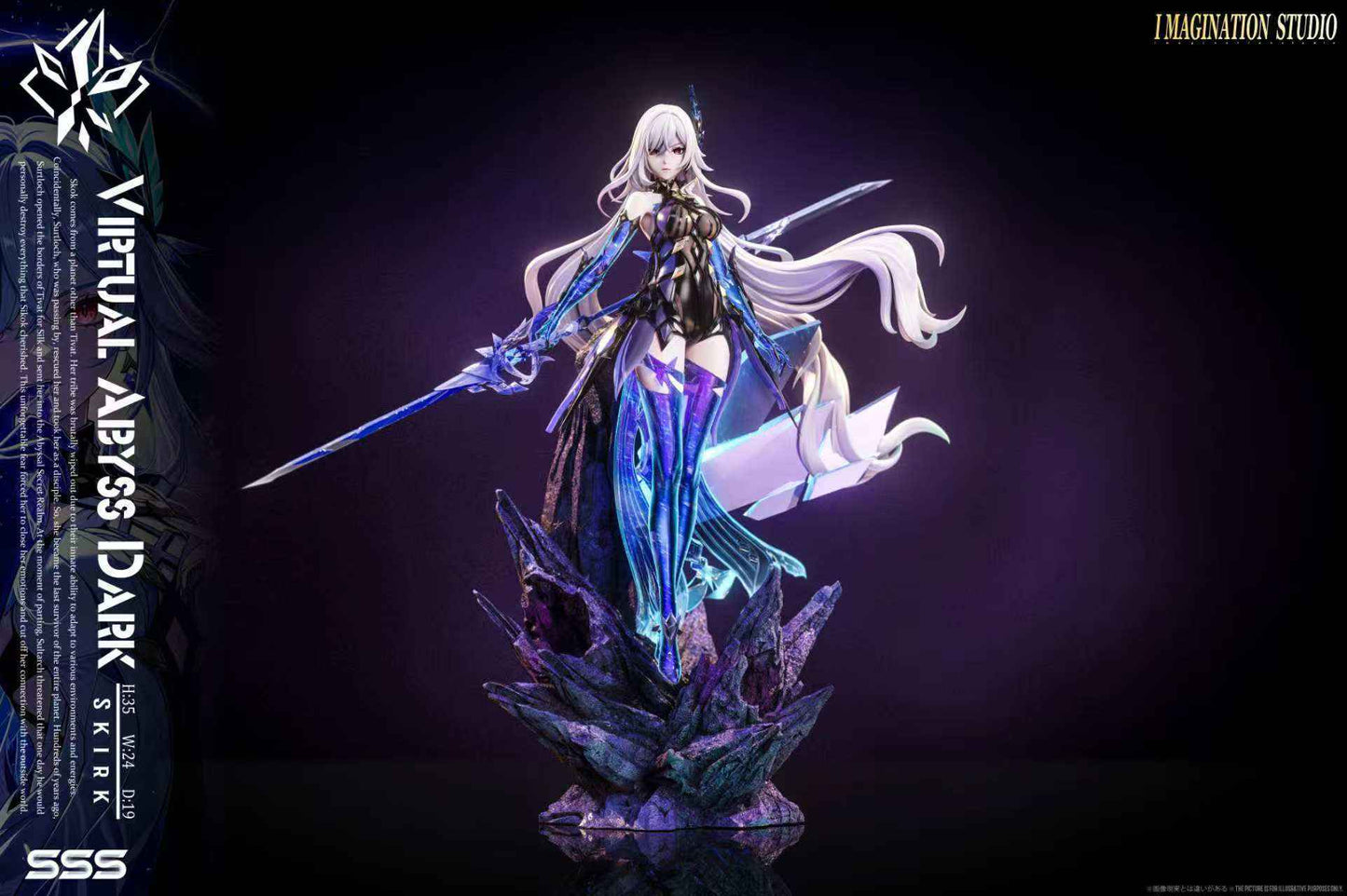 Genshin Impact Imagination Studio Virtual Abyss Dark Skirk 1/6 Resin Statue