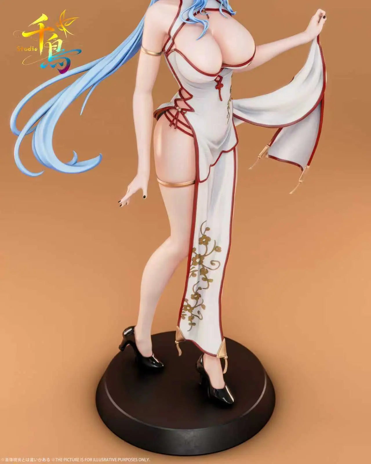 Genshin Impact Qian Niao Studio Cheongsam Ganyu Resin Statue