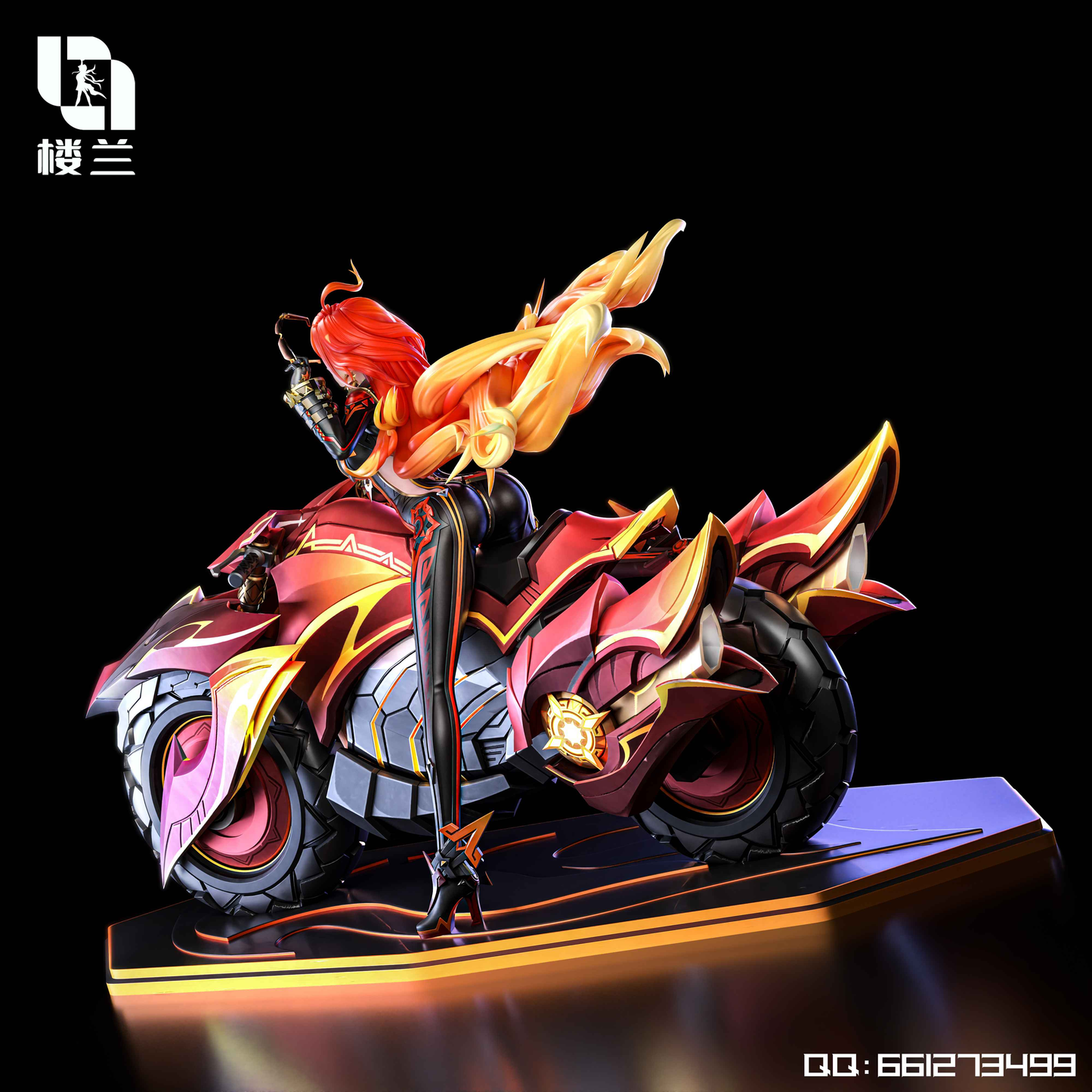 Genshin Impact ~ Lou Lan Studio ~ Pyro God Motorcycle Mavuika ~ Resin Statue - Santoryu Resins Collectors