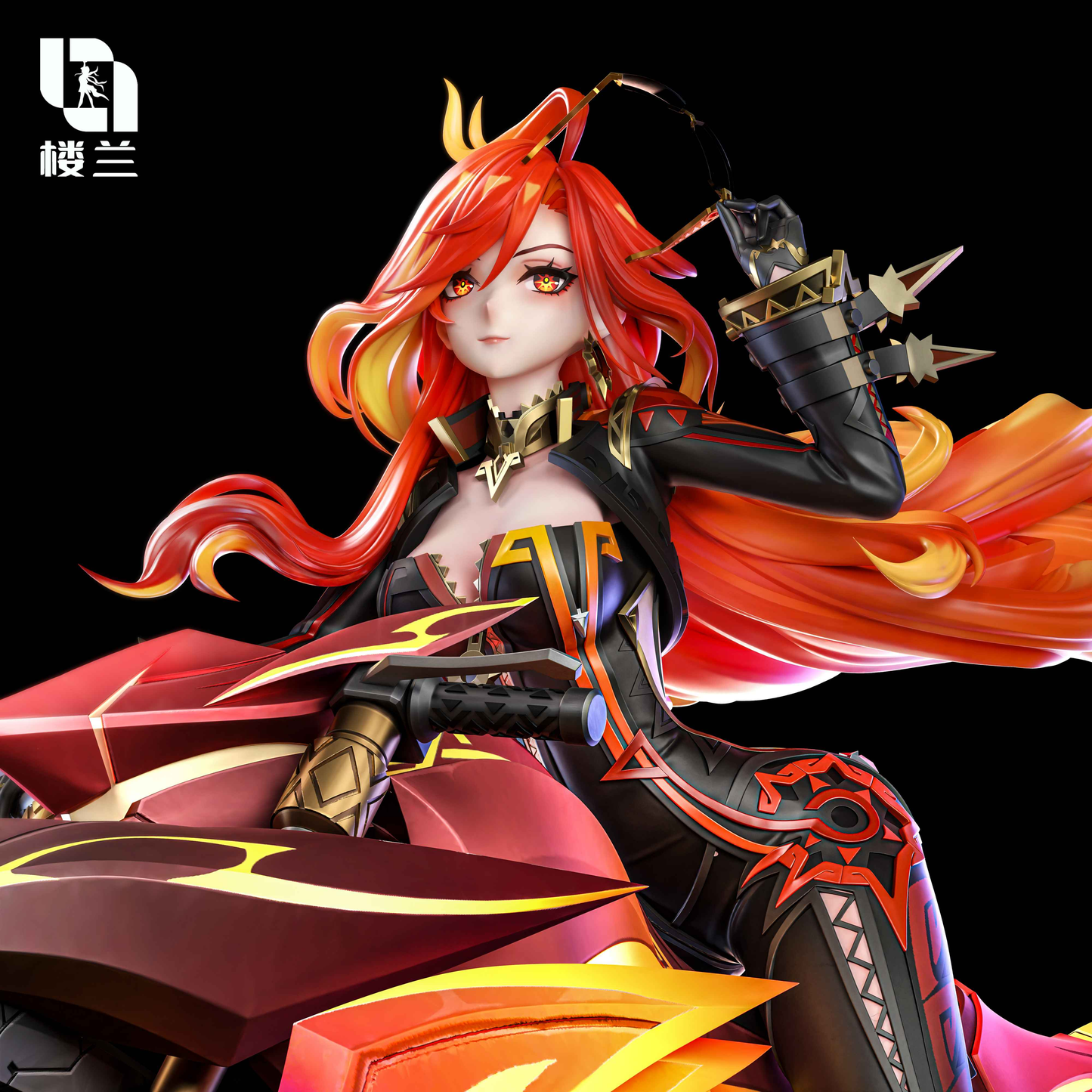 Genshin Impact ~ Lou Lan Studio ~ Pyro God Motorcycle Mavuika ~ Resin Statue - Santoryu Resins Collectors