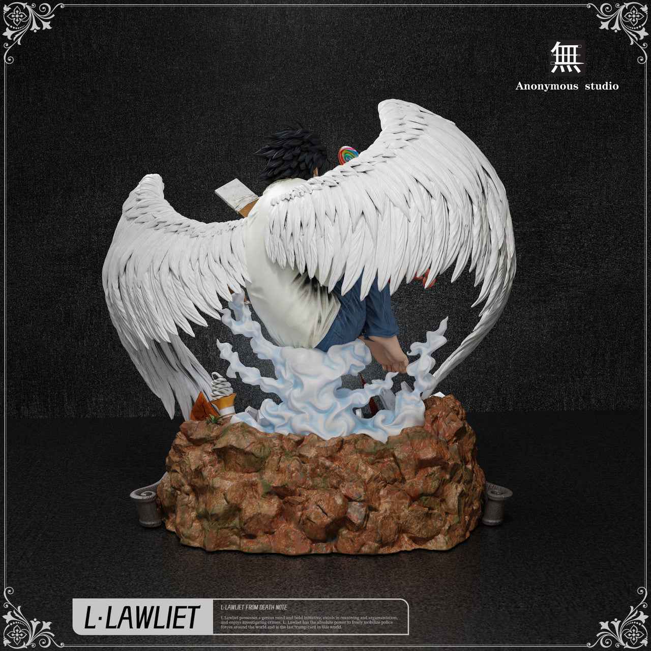 Death Note ~ Anonymous Studio ~ L Lawliet "Elle" ~ Resin Statue - Santoryu Resins Collectors