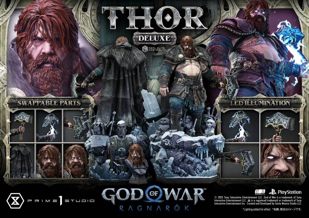 God of War: Ragnarok Prime 1 Studio Thor 1/3 REMGOW-02 REMGOW-02DX Licensed Resin Statue
