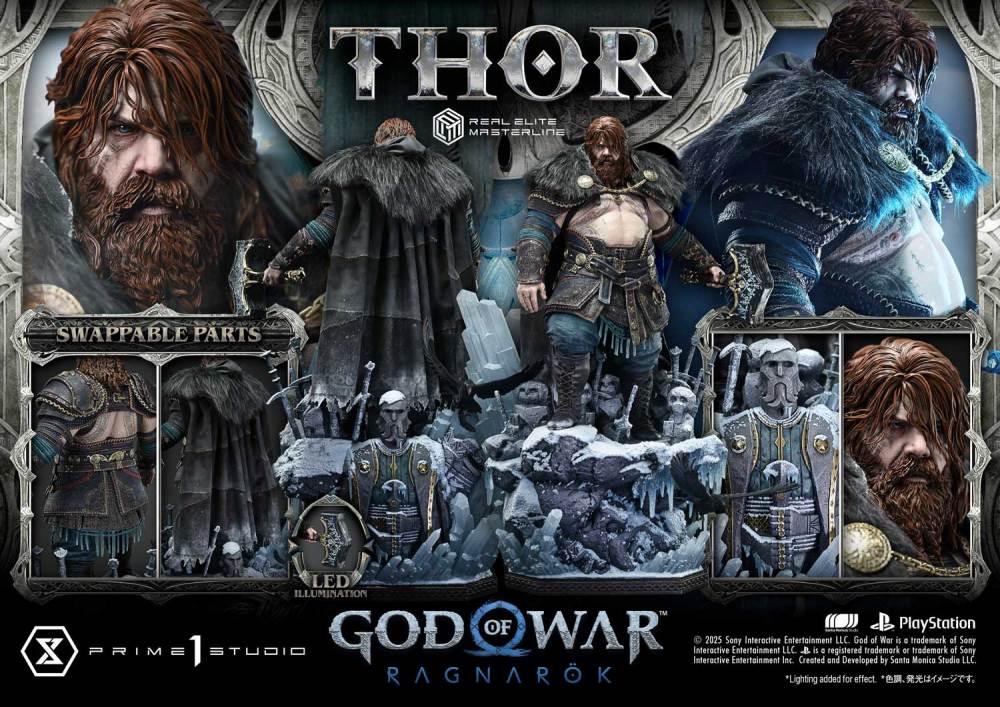 God of War: Ragnarok Prime 1 Studio Thor 1/3 REMGOW-02 REMGOW-02DX Licensed Resin Statue