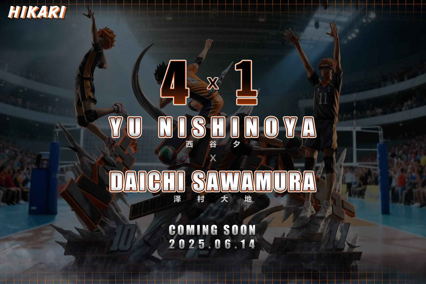 Haikyu!! Hikari Studio Yu Nishinoya & Daichi Sawamura Resin Statue