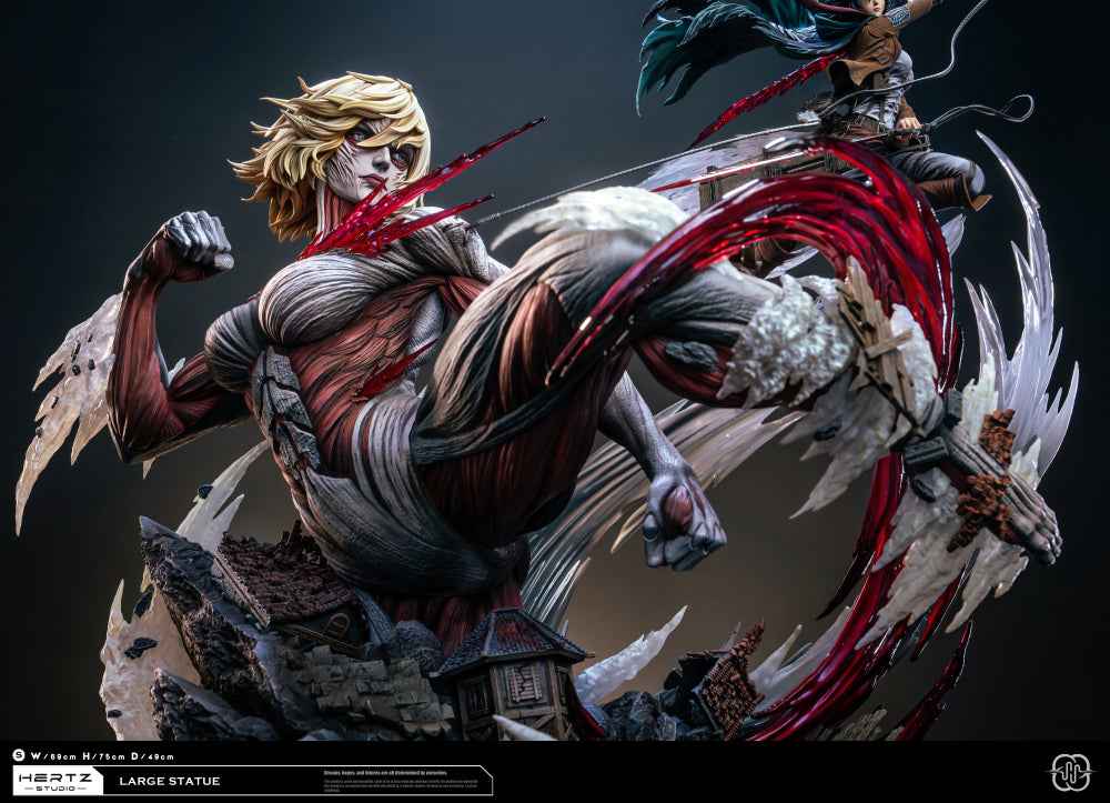 Attack on Titan Hertz Studio Mikasa Ackerman VS The Female Titan Annie Leonhart Resin Statue - Santoryu Resins Collectors
