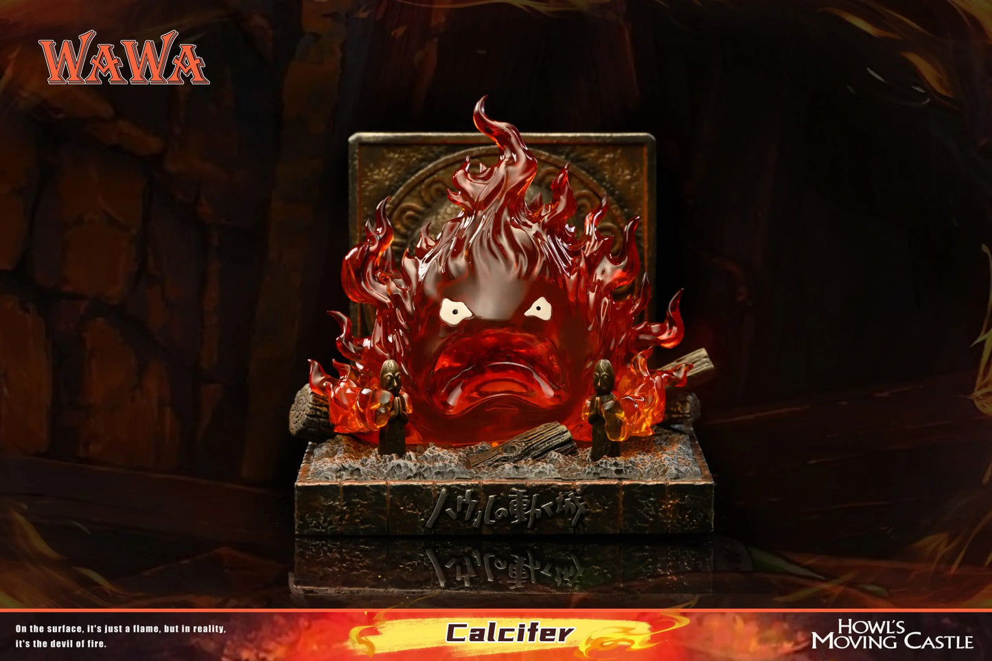 Howl's Moving Castle Wawa Studio Angry Calcifer Resin Statue