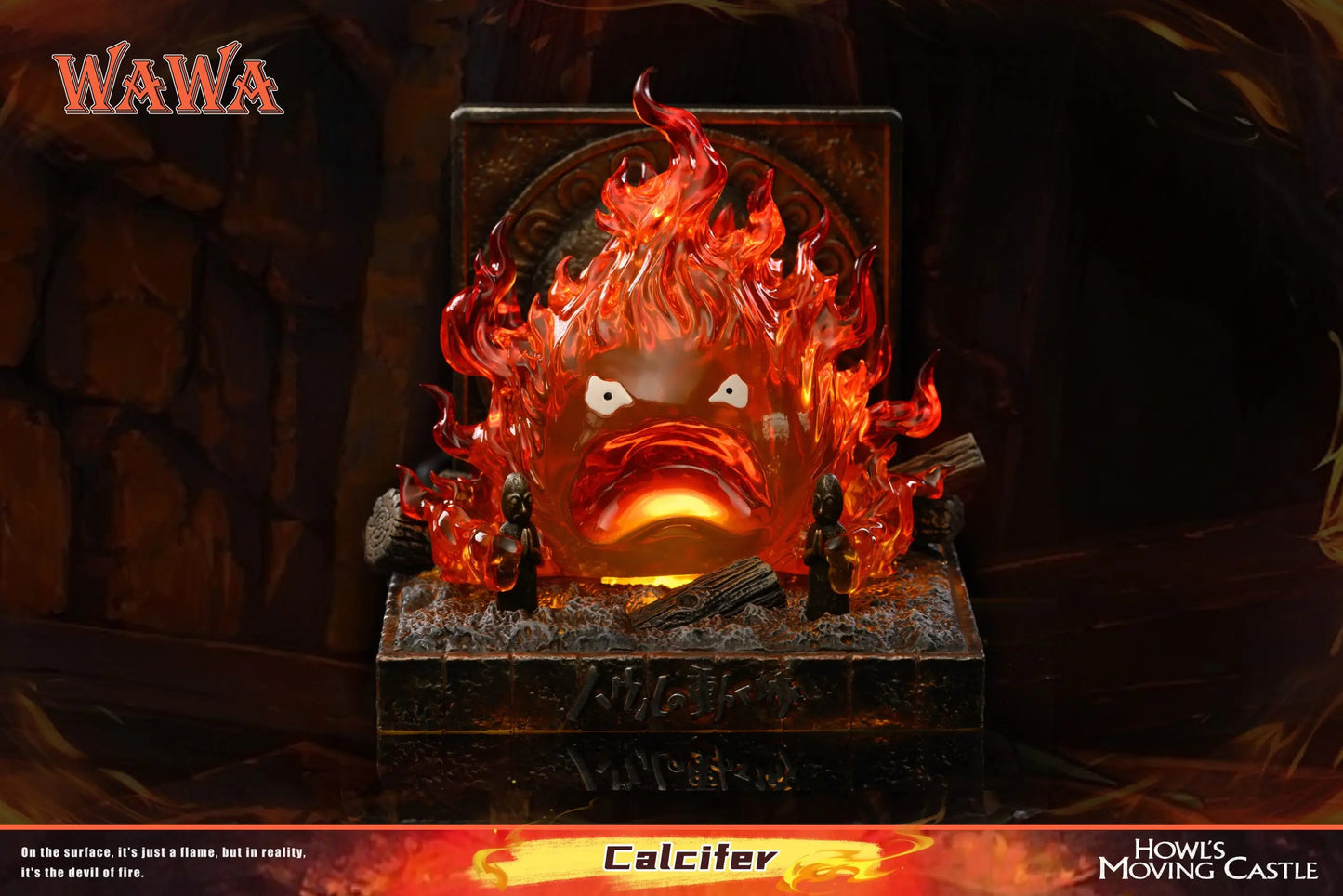 Howl's Moving Castle Wawa Studio Angry Calcifer Resin Statue