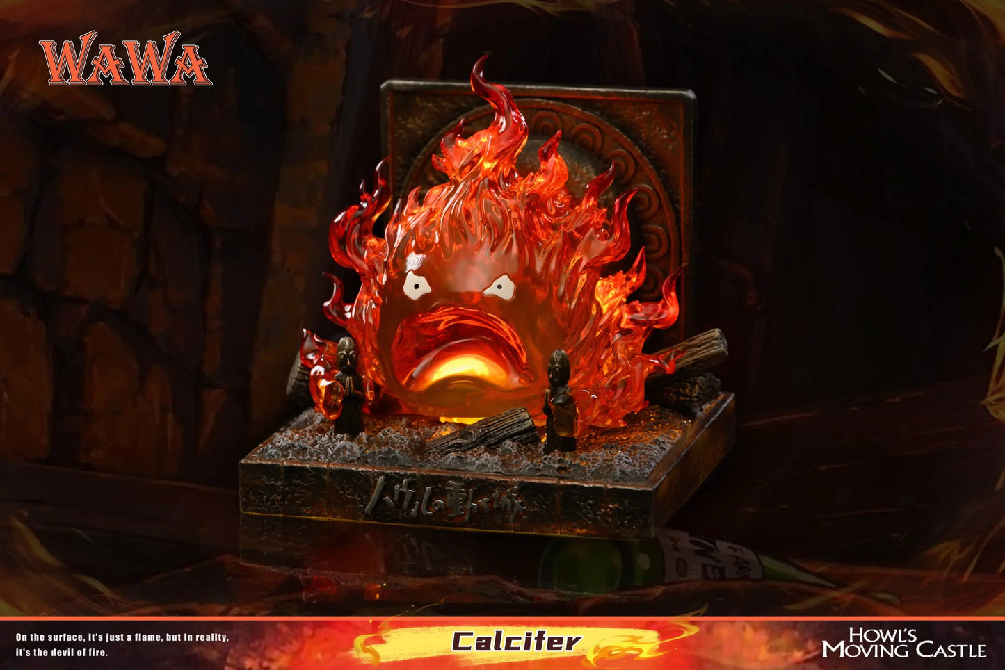 Howl's Moving Castle Wawa Studio Angry Calcifer Resin Statue