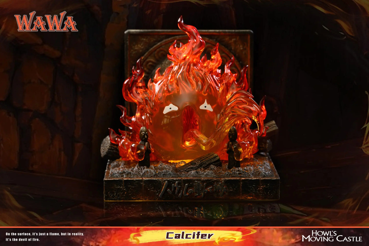 Howl's Moving Castle Wawa Studio Angry Calcifer Resin Statue