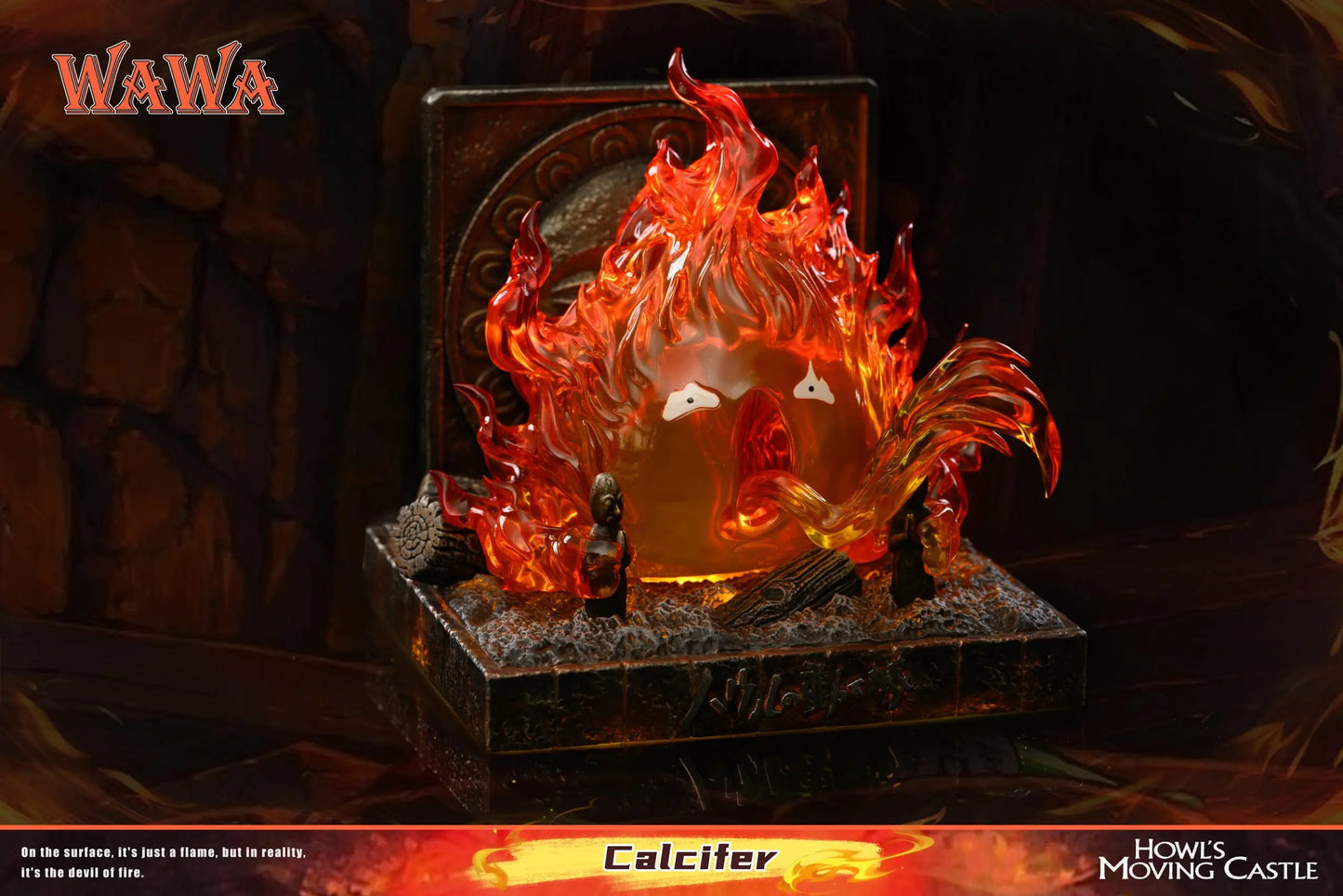 Howl's Moving Castle Wawa Studio Angry Calcifer Resin Statue