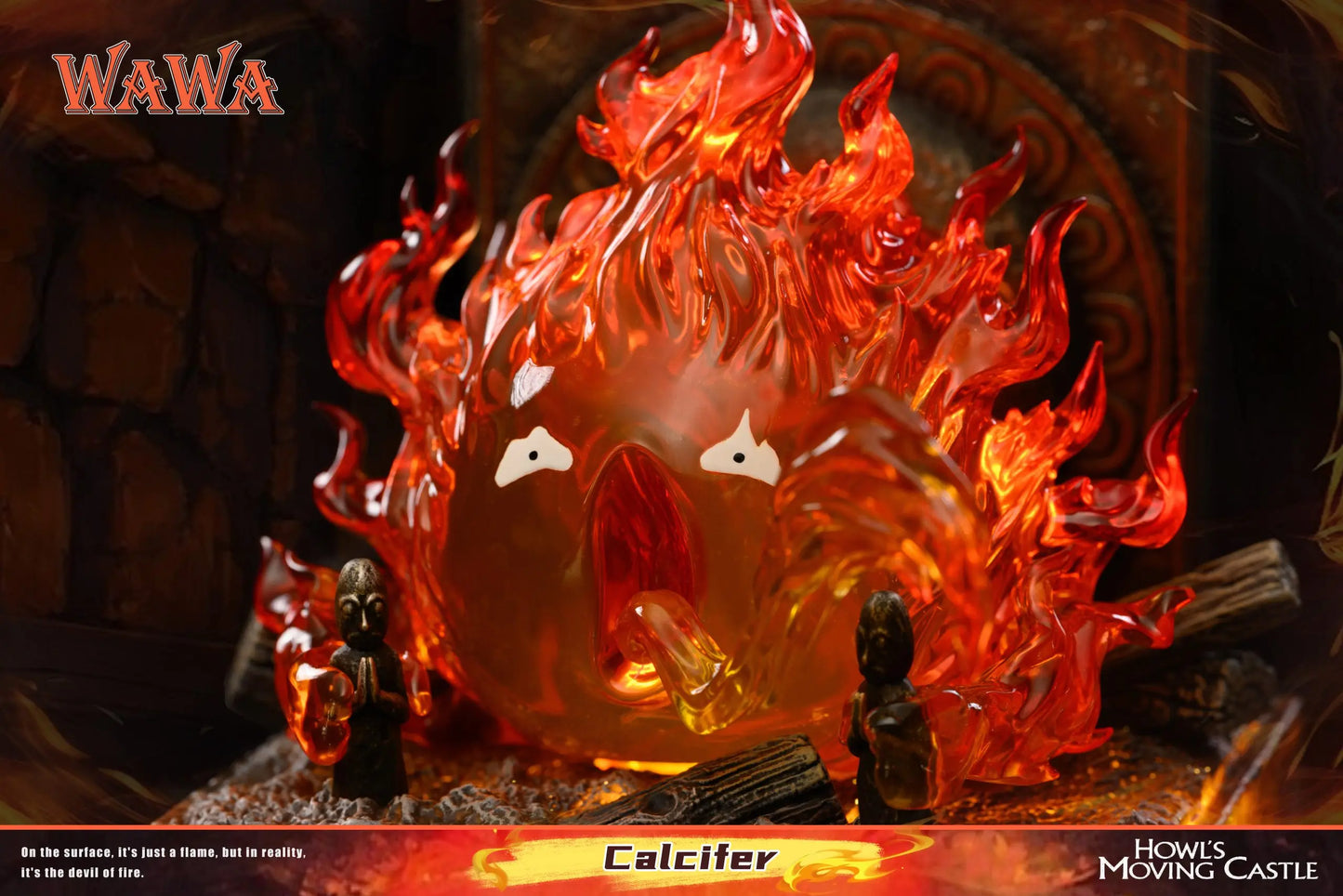 Howl's Moving Castle Wawa Studio Angry Calcifer Resin Statue