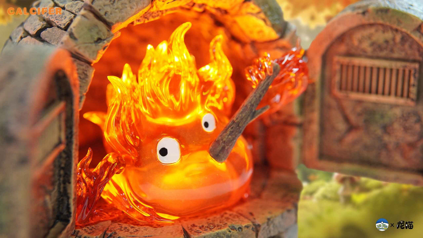 Howl's Moving Castle ~ Hit Face Studio ~ Calcifer in the Fireplace ~ Resin Statue - Santoryu Resins Collectors