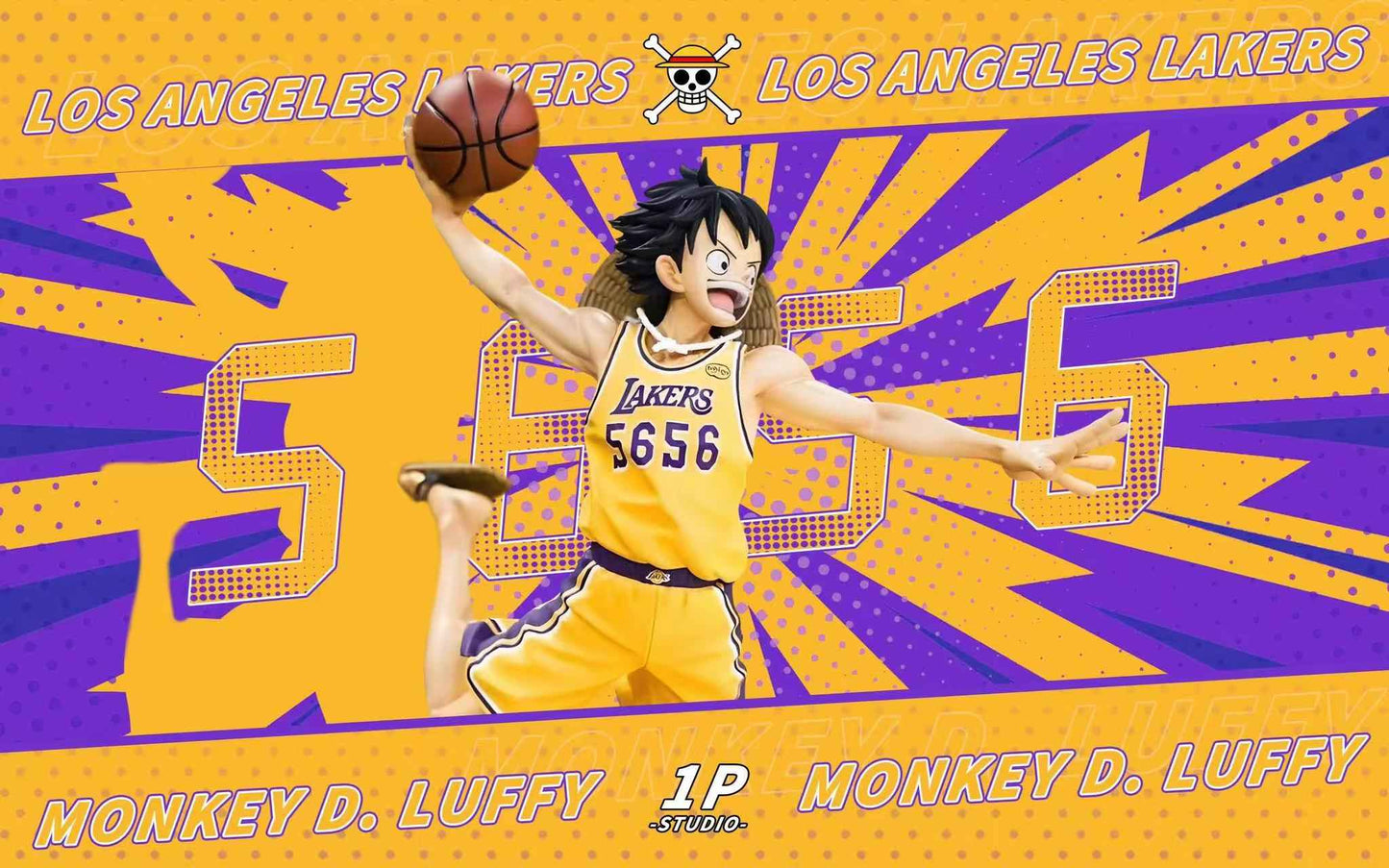One Piece ~ 1P Studio ~ Los Angeles Lakers Monkey D. Luffy ~ Resin Statue - Santoryu Resins Collectors