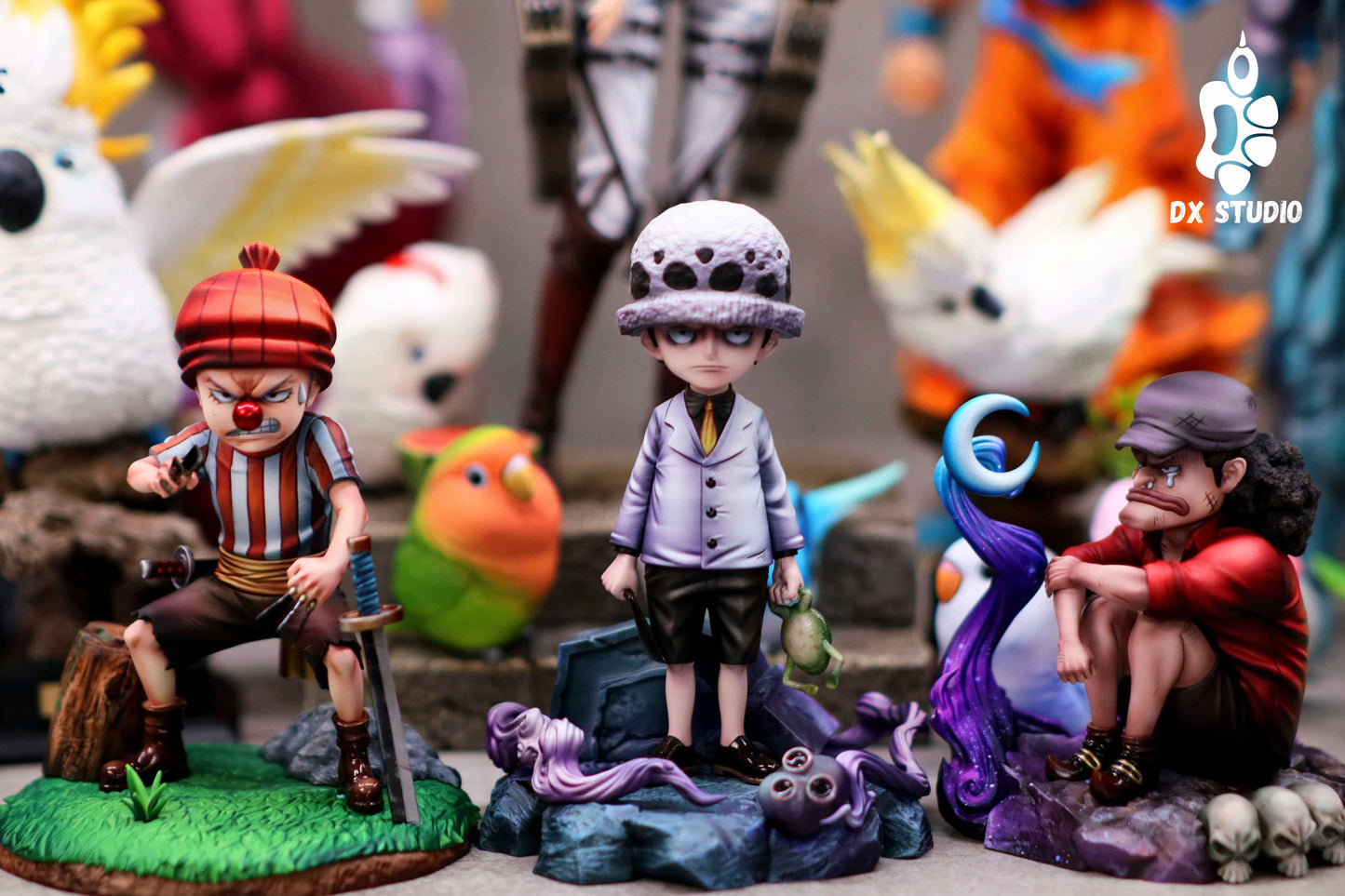 One Piece DX Studio Buggy & Law & Marshall D. Teach Childhood Resin Statue - Santoryu Resins Collectors