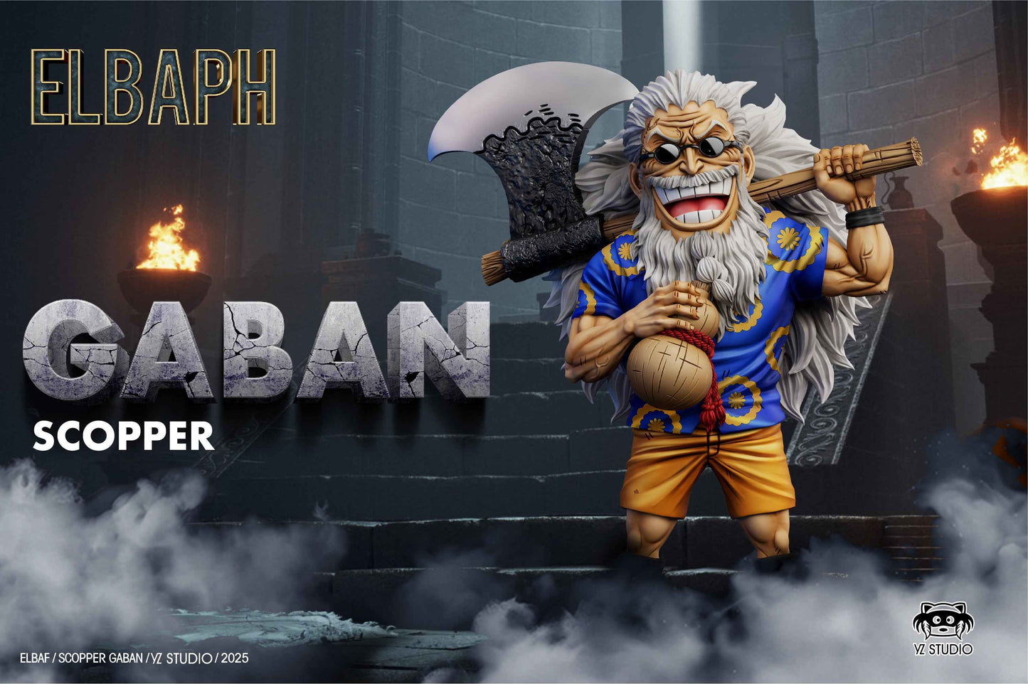 One Piece ~ Yz Studio ~ Elbaph Scopper Gaban WCF Scale ~ Resin Statue - Santoryu Resins Collectors