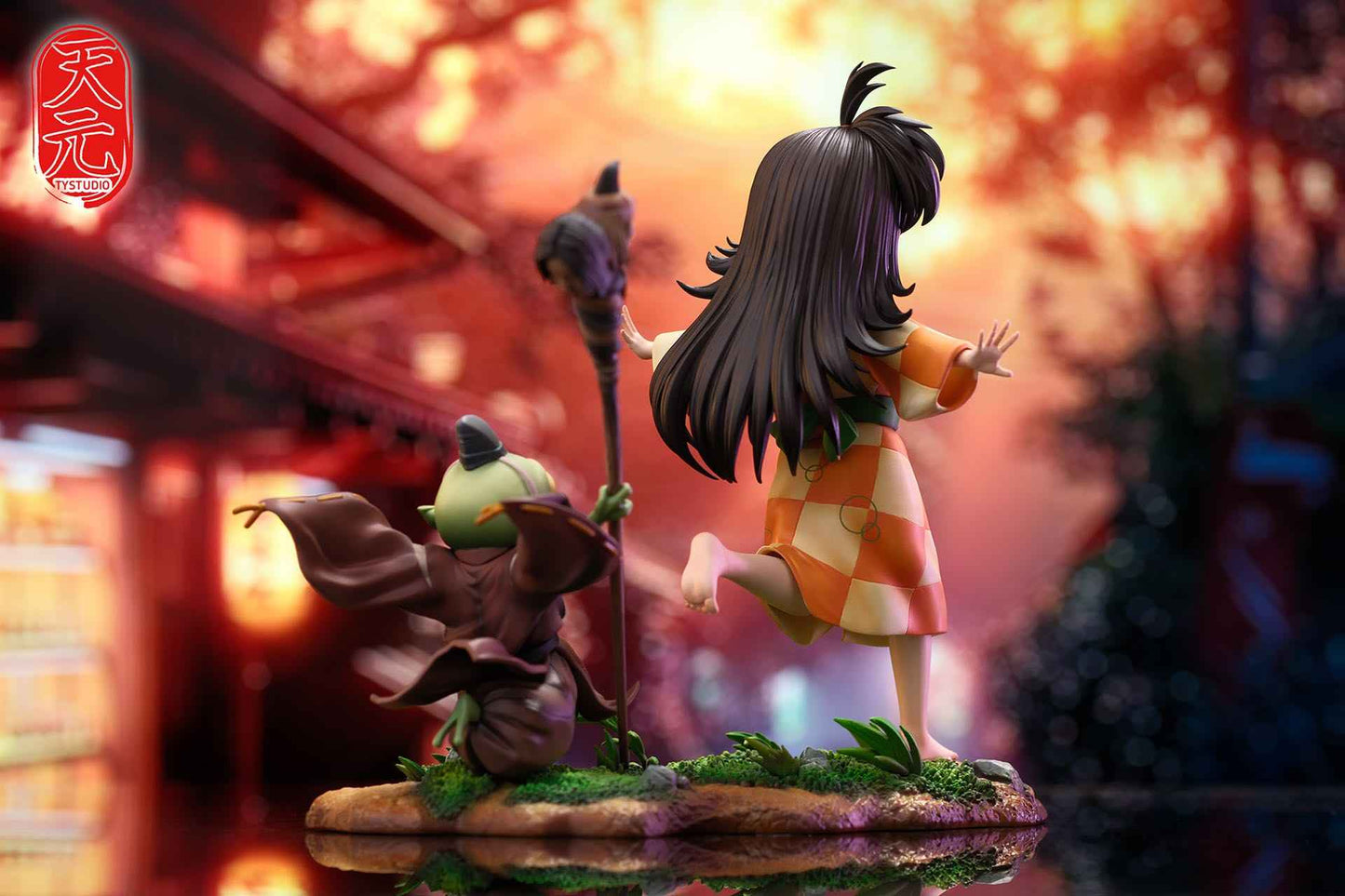 InuYasha ~ TY Studio ~ Rin & Jaken ~ Resin Statue